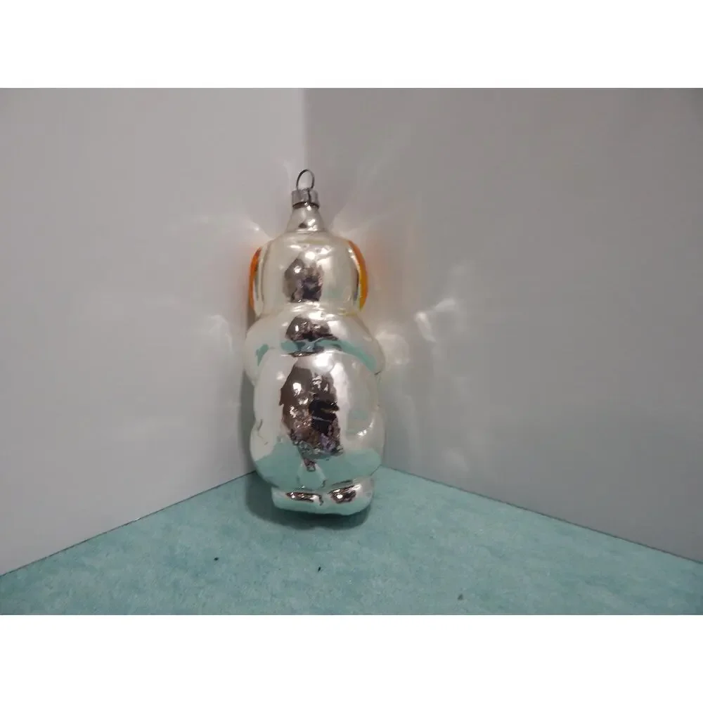 Vintage Blown Glass Christmas Ornament Dog West Germany